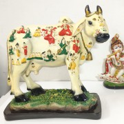 Kamdhenu Cow With Deities (God-Goddesses)